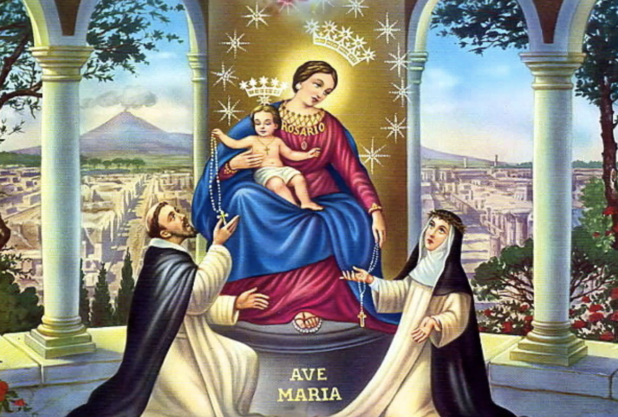 Rosario al collo e le 20 promesse di Maria